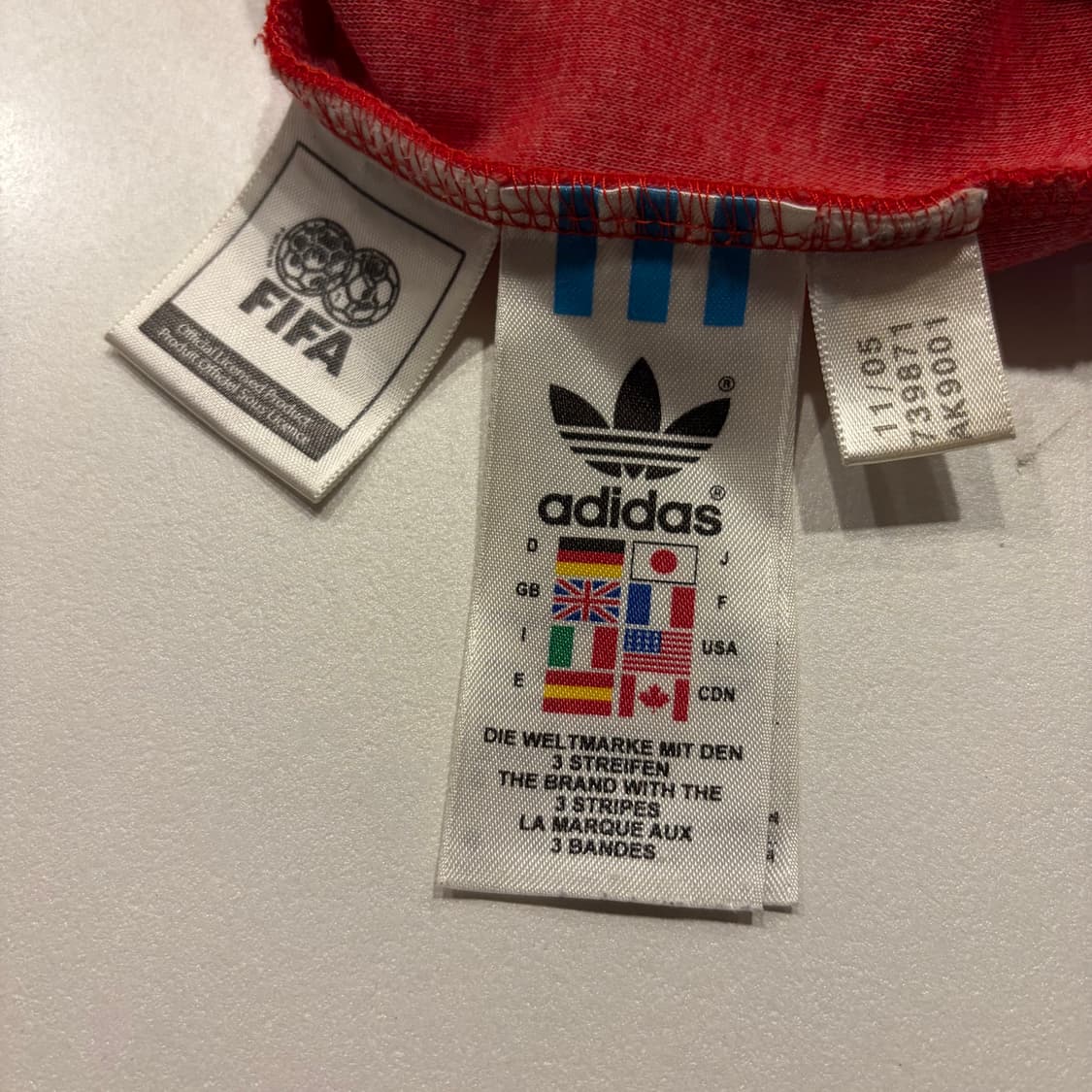 [100] 05s 아디다스 잉글랜드 트랙탑 져지 집업 레드 C588 상품이미지7