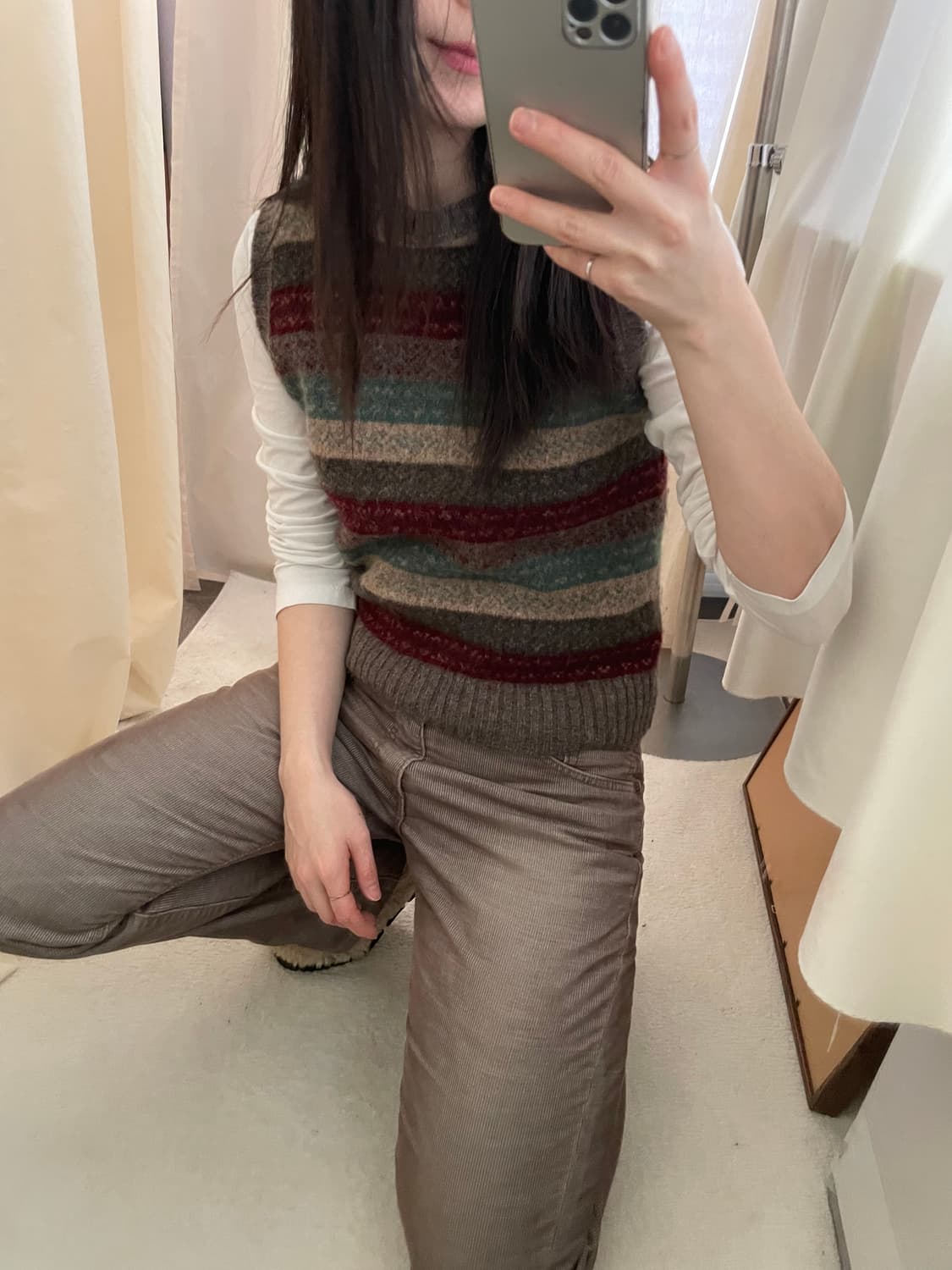 vintage scotland wool vest knit 상품이미지8