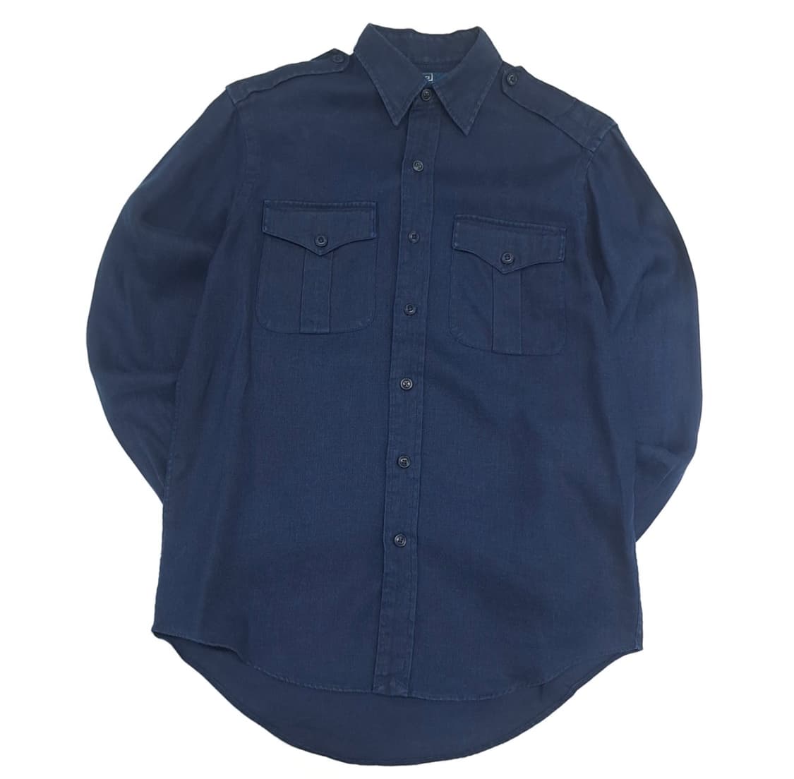 M 폴로 랄프로렌 로얄네이비 밀리터리 린넨 긴팔 셔츠 남방 상품이미지1