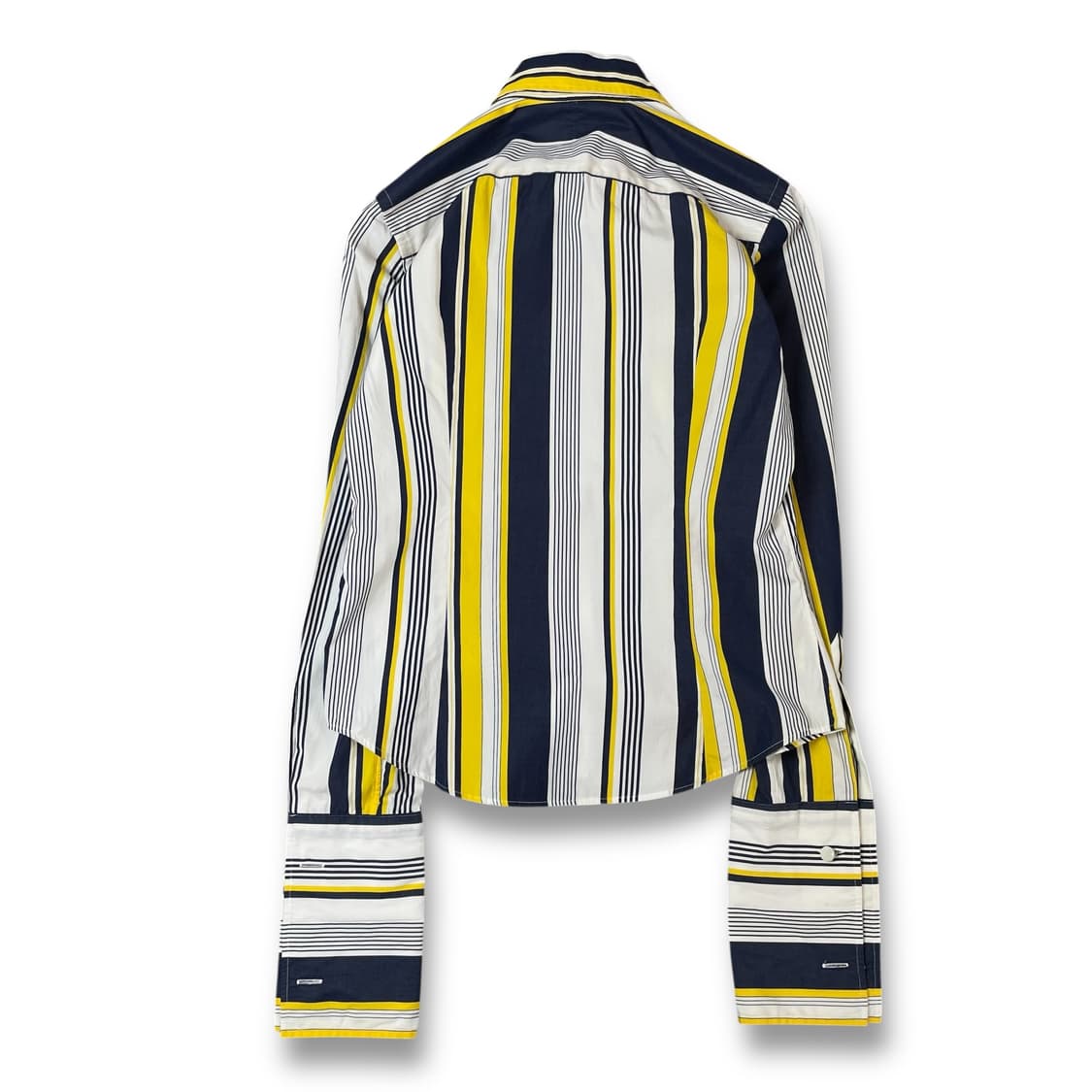 폴로랄프로렌 블루 옐로우 화이트 스트라이프 긴팔 셔츠 스키니핏 2 상품이미지2