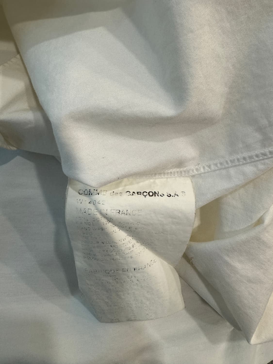 꼼데가르송 셔츠 라인 넥 프린지 셔츠 M  상품이미지6