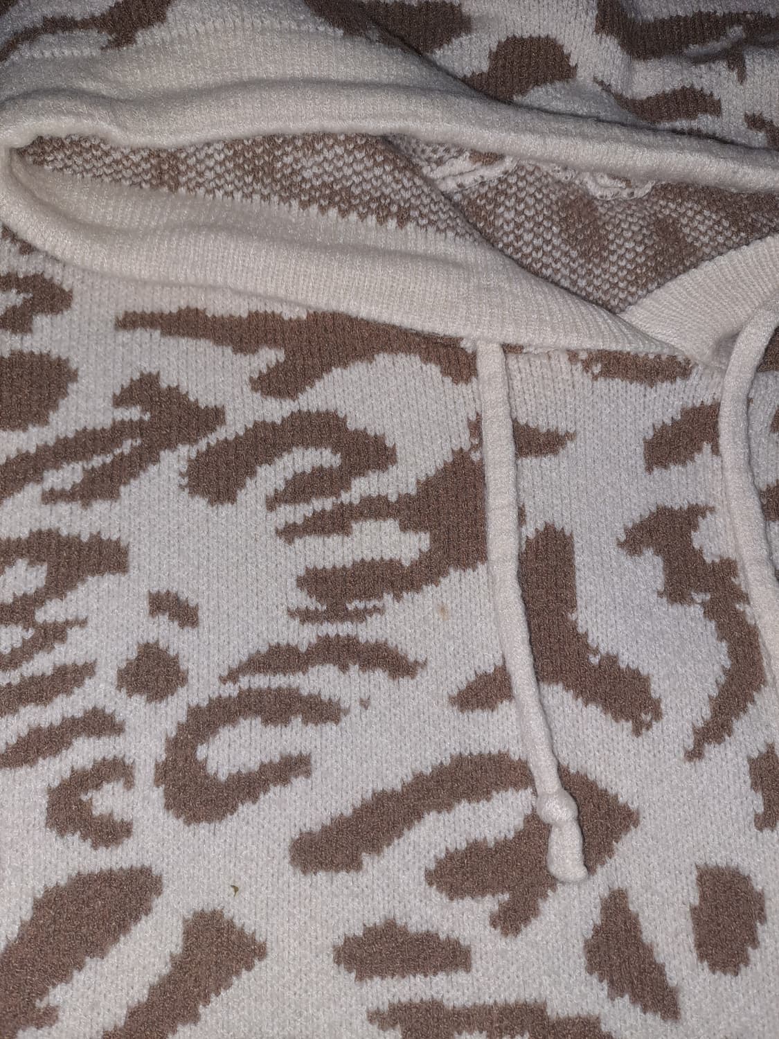 레오파드 니트 롱 원피스 베이지 상품이미지2