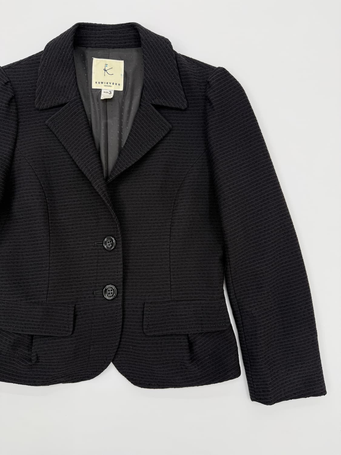 빈티지 KUMIKYOKU 블랙 싱글 자켓 상품이미지2