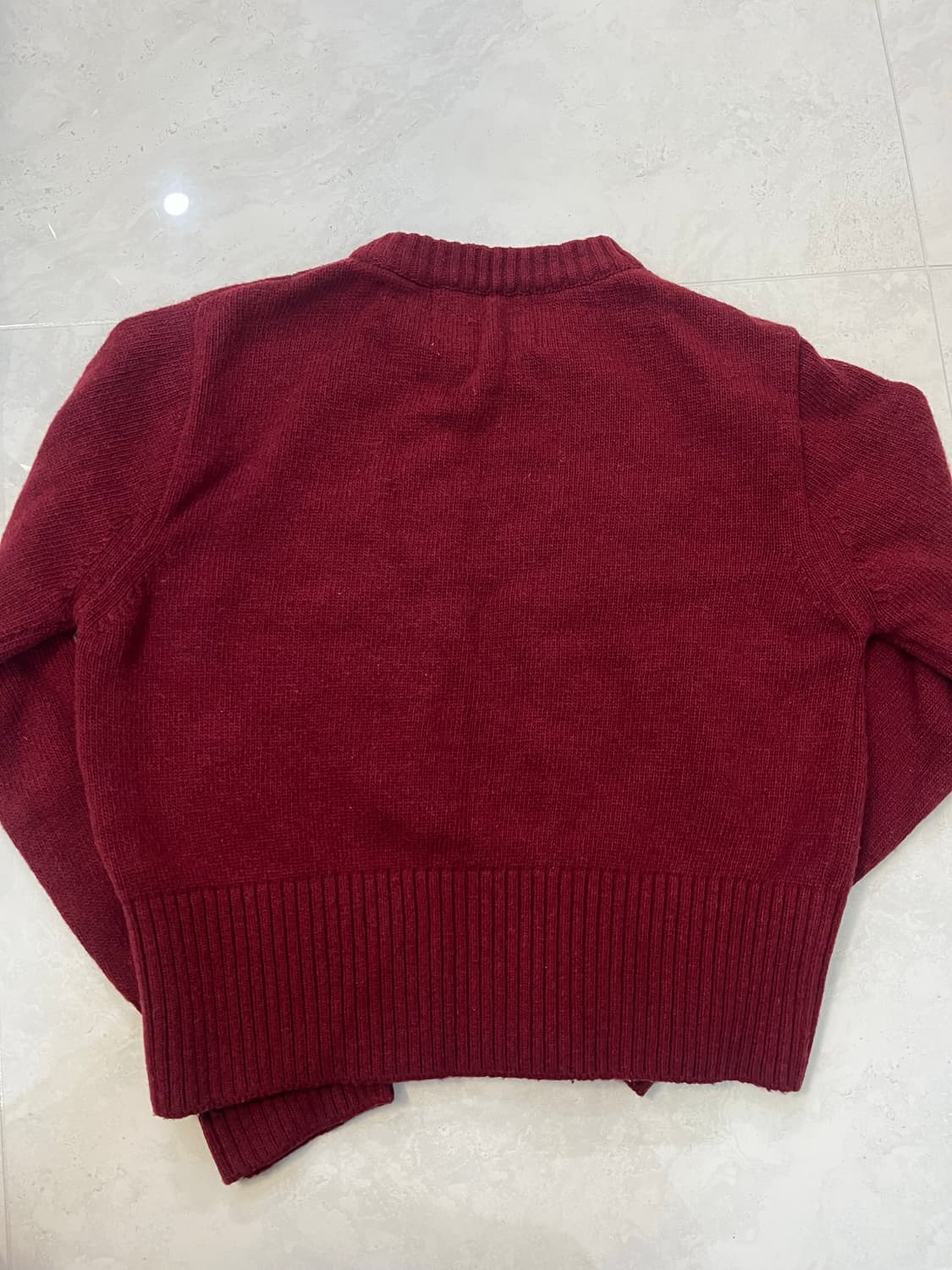 아메스 니트 BASIC PULLOVER KNIT BURGUNDY 상품이미지3