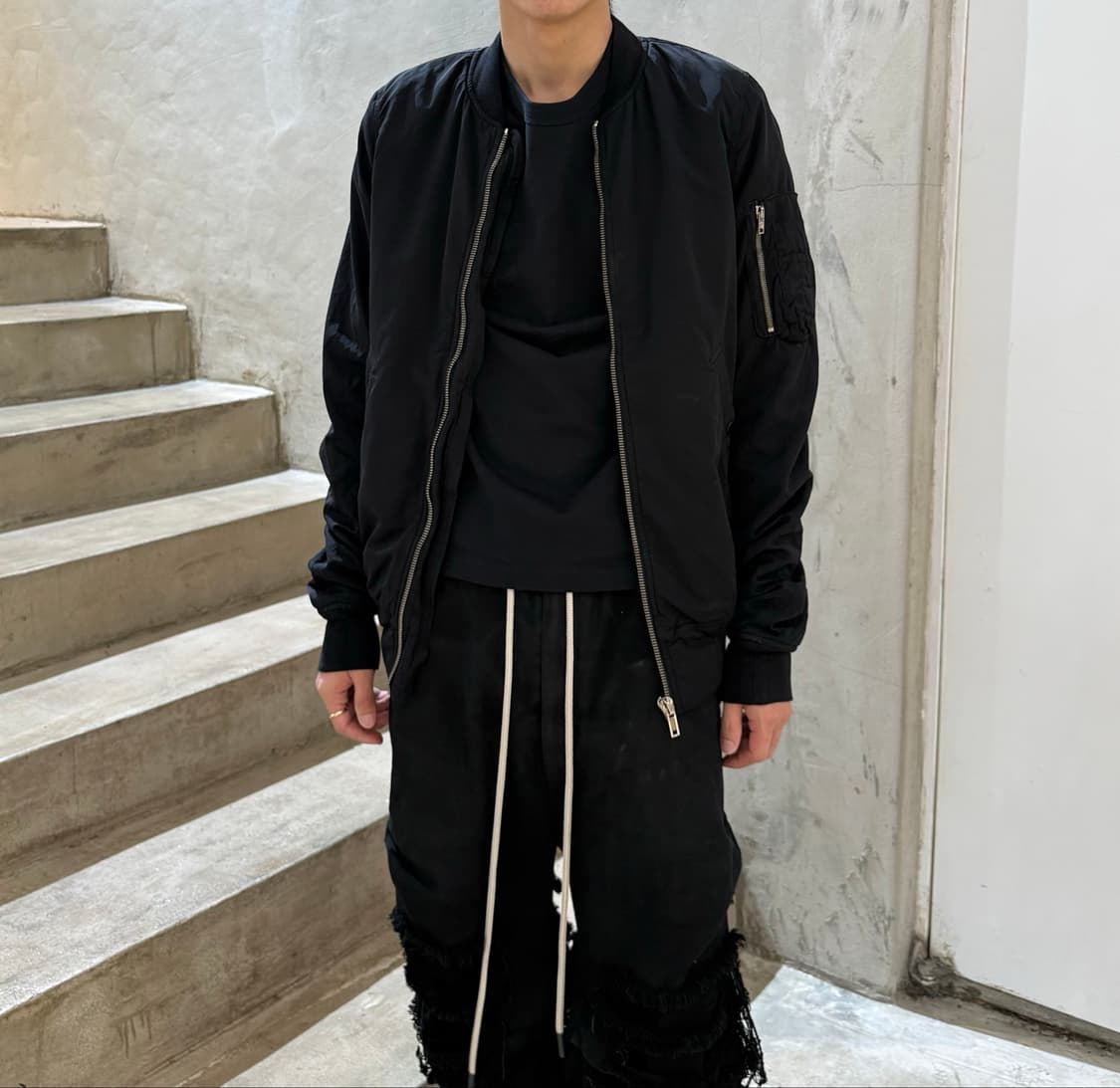 14FW 릭 오웬스 드롭섀도우 MA-1 플라이트 봄버 자켓 상품이미지1