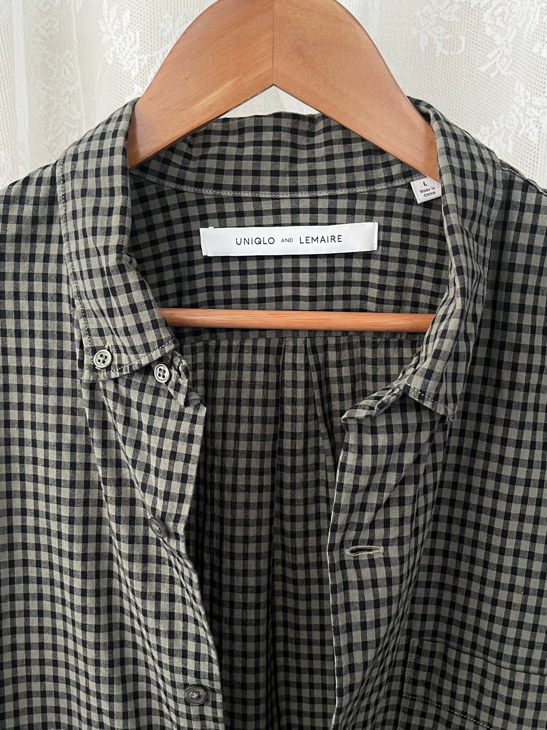 L) 유니클로 르메르 체크 셔츠 상품이미지3