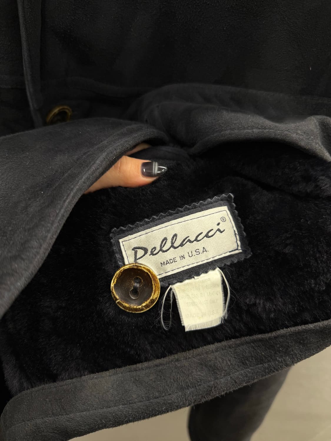 Pellacci made in USA 리얼레더 무스탕 코트 상품이미지4