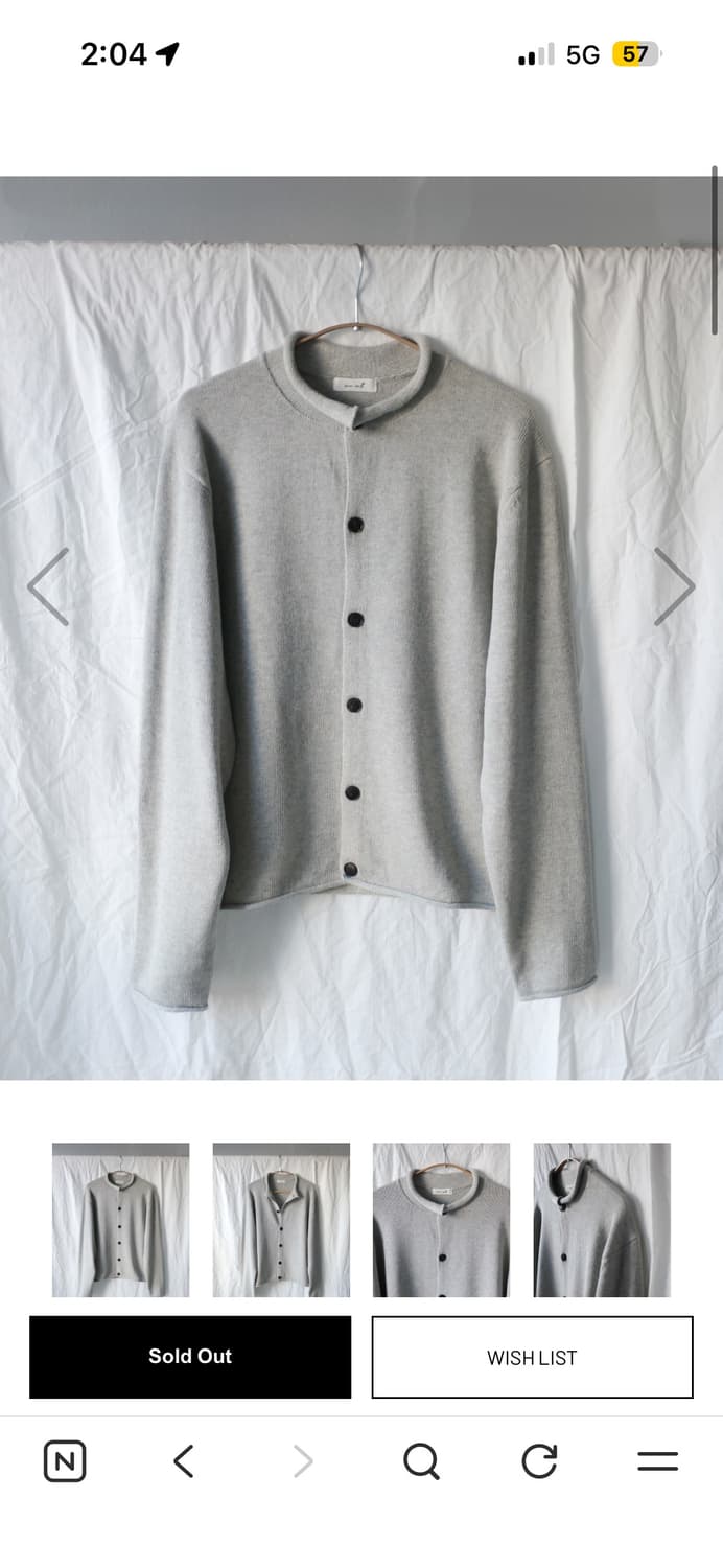 Sea salt loop hem cardigon melange 3 상품이미지1