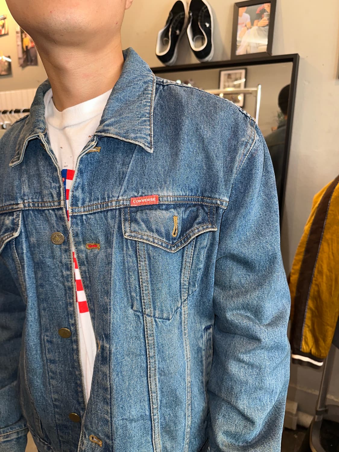 90‘s Converse 3-type denim washed jacket 상품이미지3