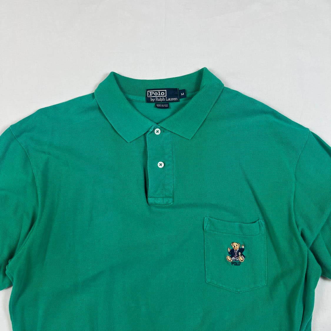90‘s 폴로랄프로렌 싯다운 베어 반팔 피케셔츠 상품이미지2