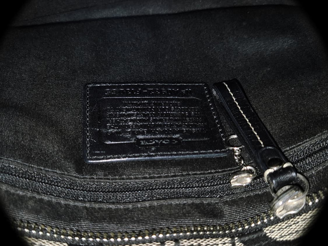 COACH Black monogram fringe buckle Bag 상품이미지3