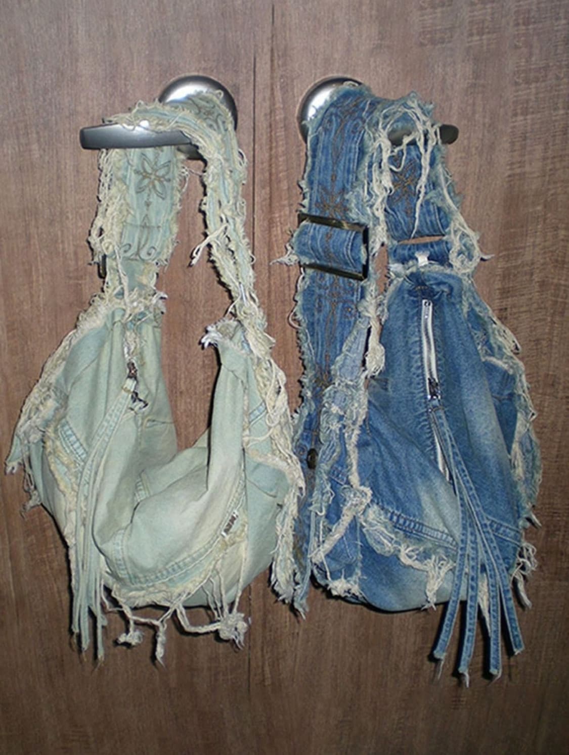 [새상품] 스컬프터 디스트로이드 데님 더플백 라이트블루 상품이미지6