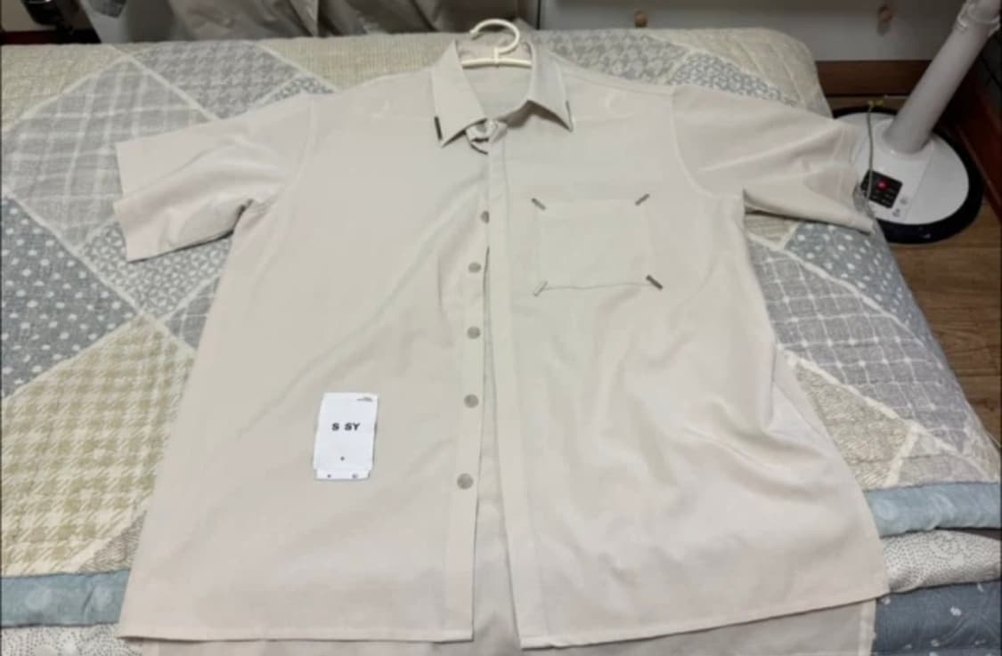 <거의 새것> [L] 에스에스와이 반팔 셔츠 베이지 상품이미지5