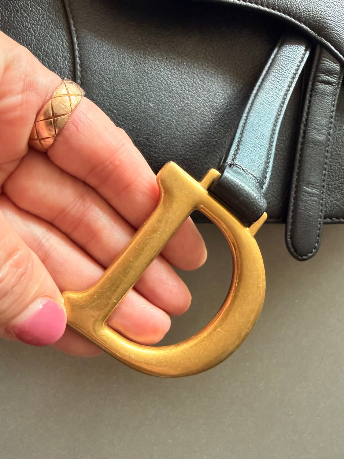 디올 새들백 염소가죽 미디움 미듐 상품이미지2