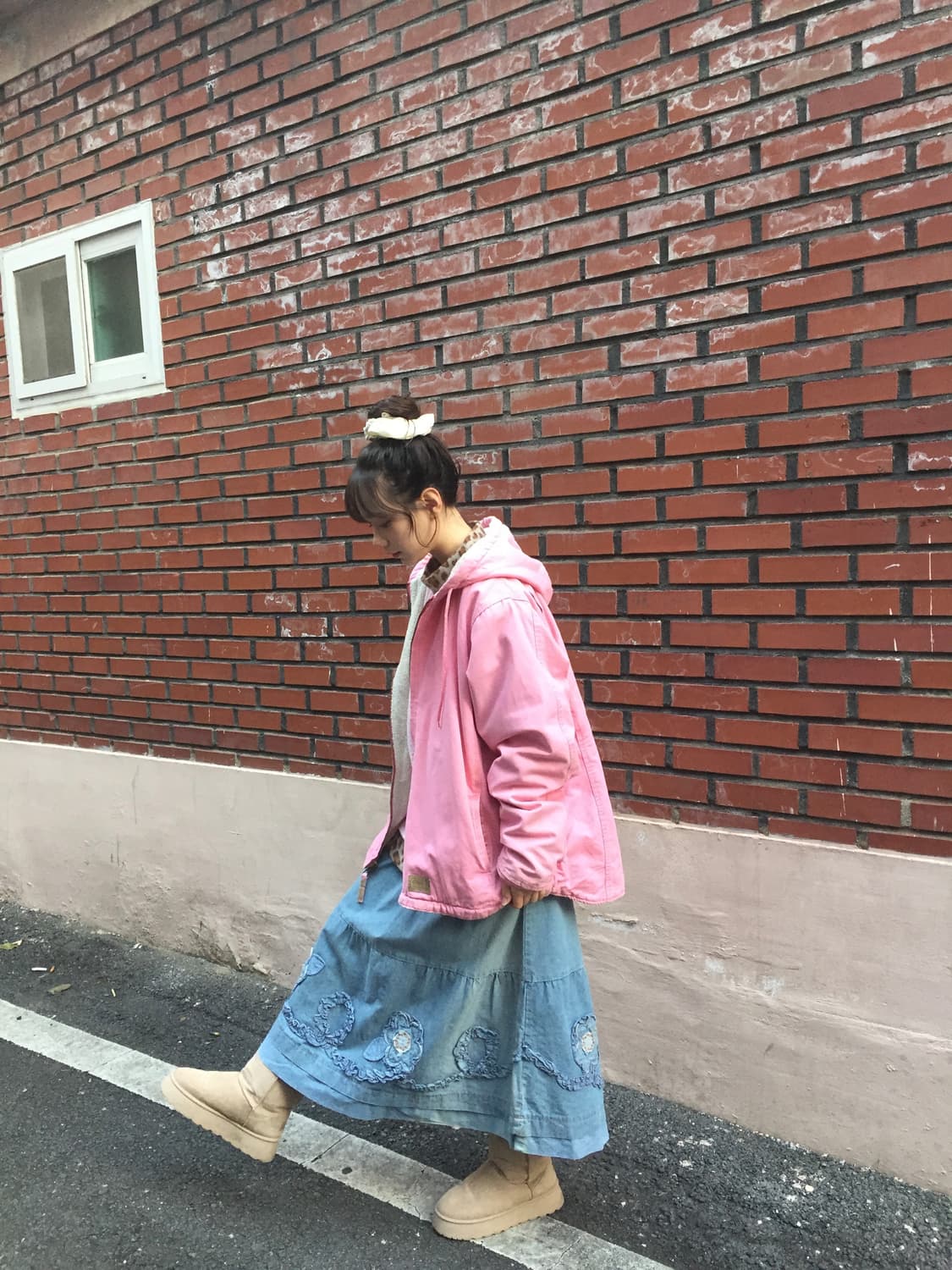 SCHMIDT 슈미트 워크웨어 셰르파 액티브 핑크 자켓 코디세트 상품이미지3