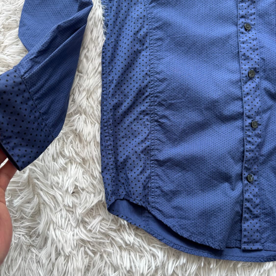 MALE & CO 일본빈티지 땡땡이 셔츠 y2k 빈티지셔츠 M 90 상품이미지5