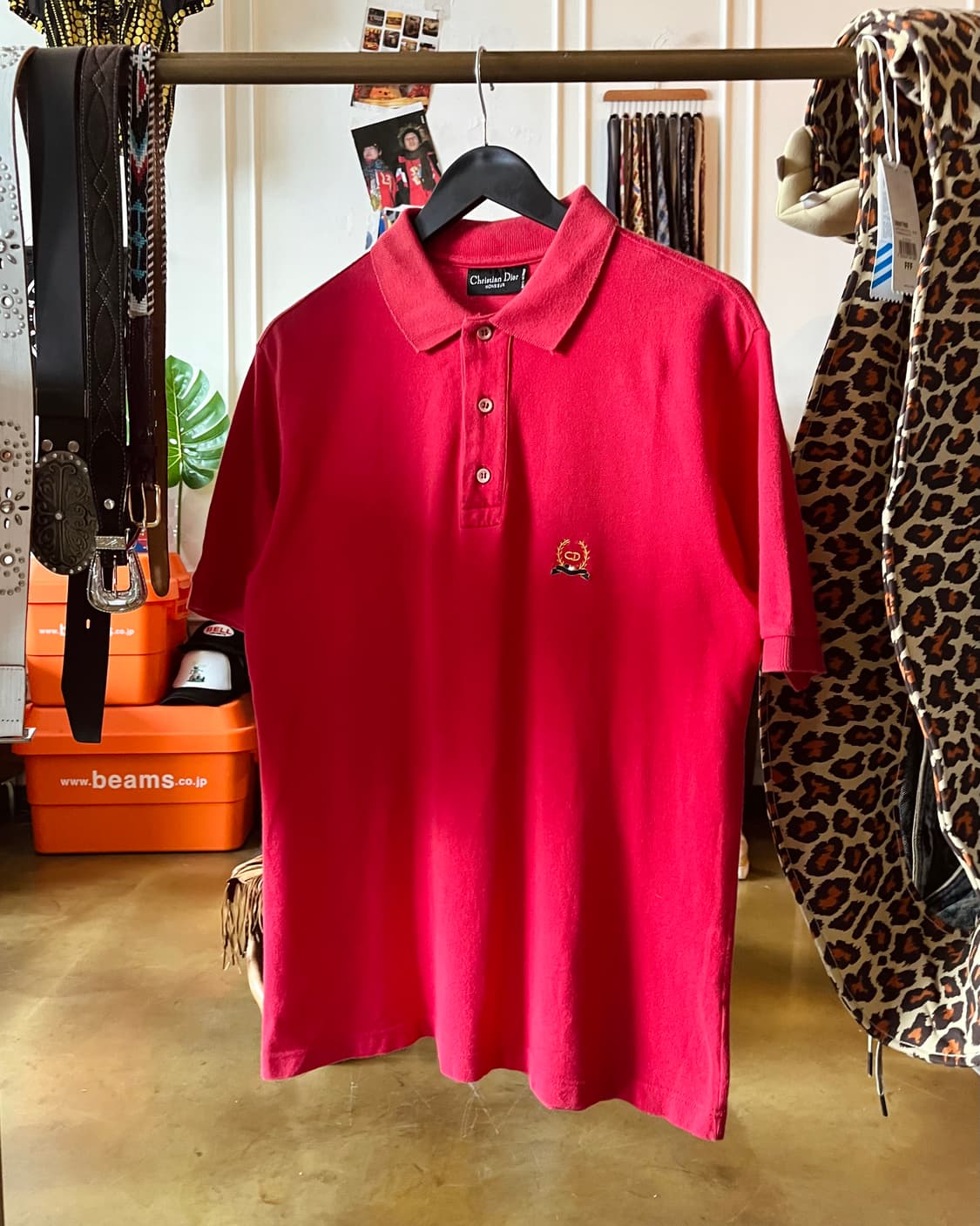 80-90s Old DIOR Classic 1/2 PK-Shirt 상품이미지3