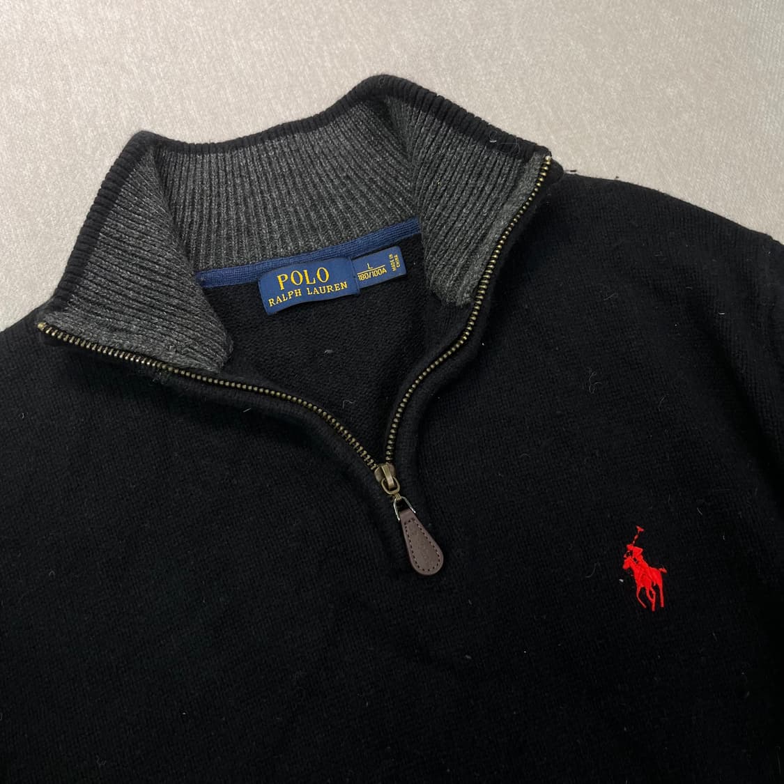 100 폴로 랄프로렌 신형 울 니트 반집업 상품이미지2