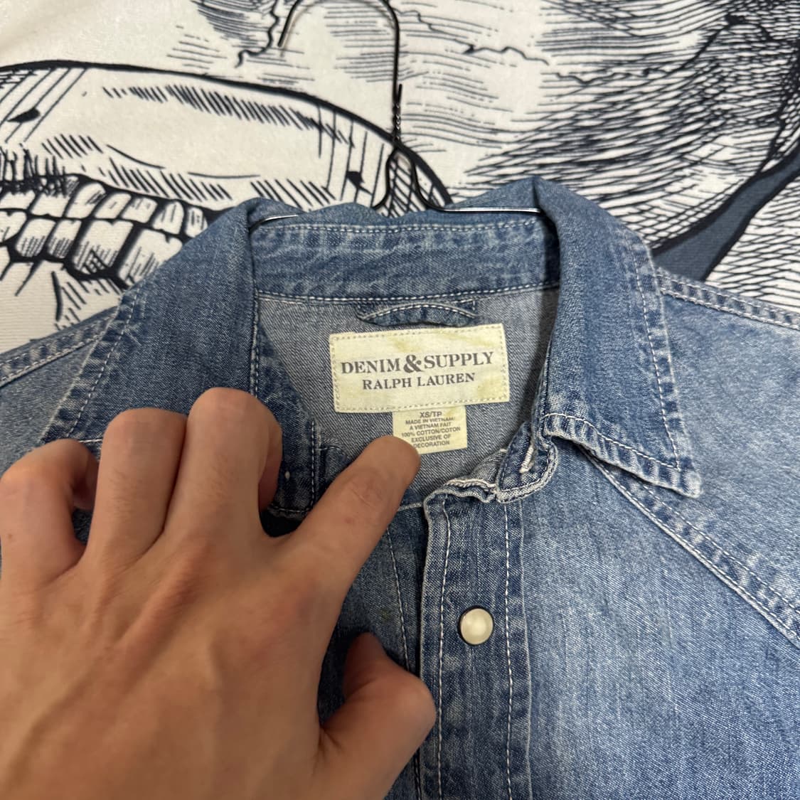 랄프로렌 데님앤서플라이 웨스턴 데님셔츠 XS사이즈 상품이미지3