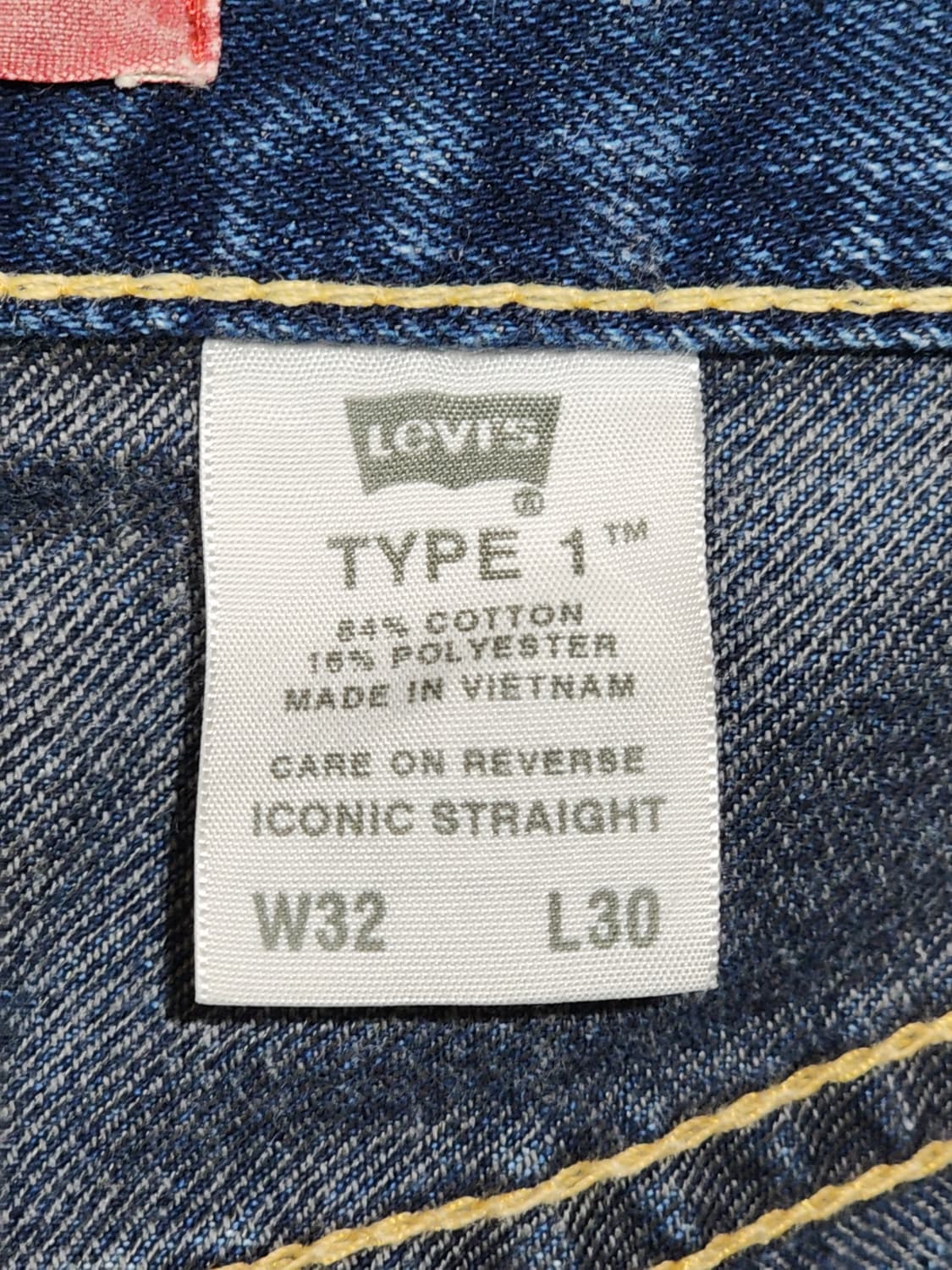 (32) 리바이스 타입원 청바지 중청 데님팬츠 레드탭  상품이미지4
