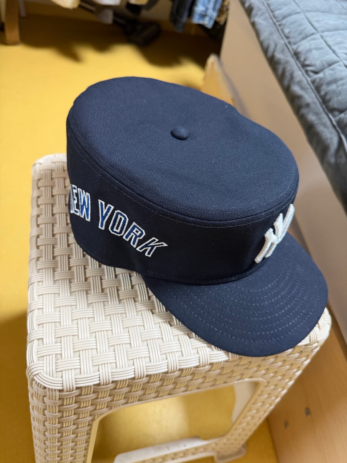 크러쉬 착용 뉴에라 뉴욕양키스 필박스 758사이즈 새상품 상품이미지3