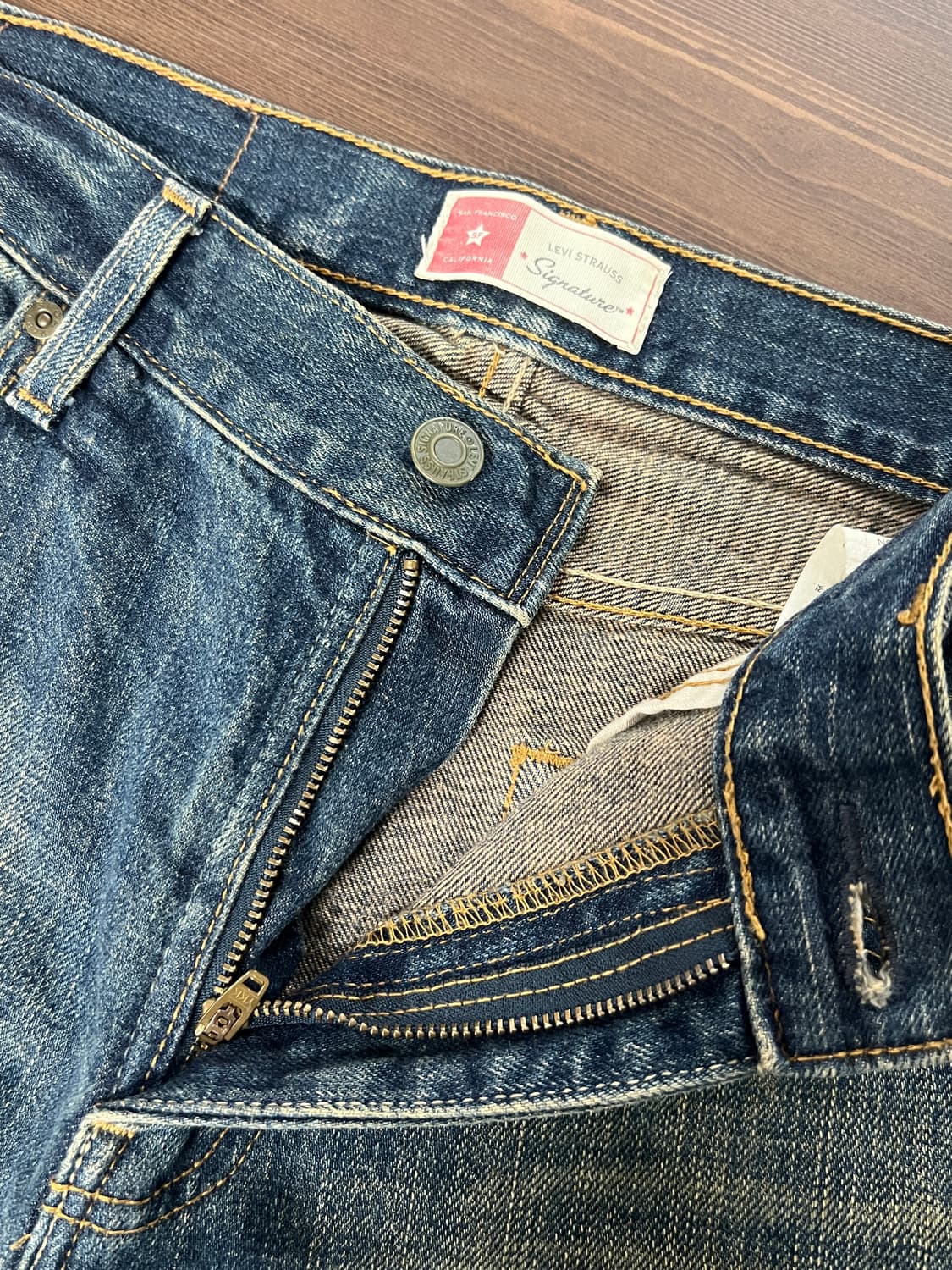 00s Levis 리바이스 시그니처 나팔핏 부츠컷 데님 팬츠 상품이미지6