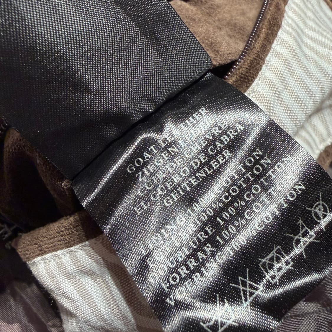 네덜란드 비옌코르프 고트레더 스웨이드 봄버 자켓 XL 염소가죽 상품이미지6