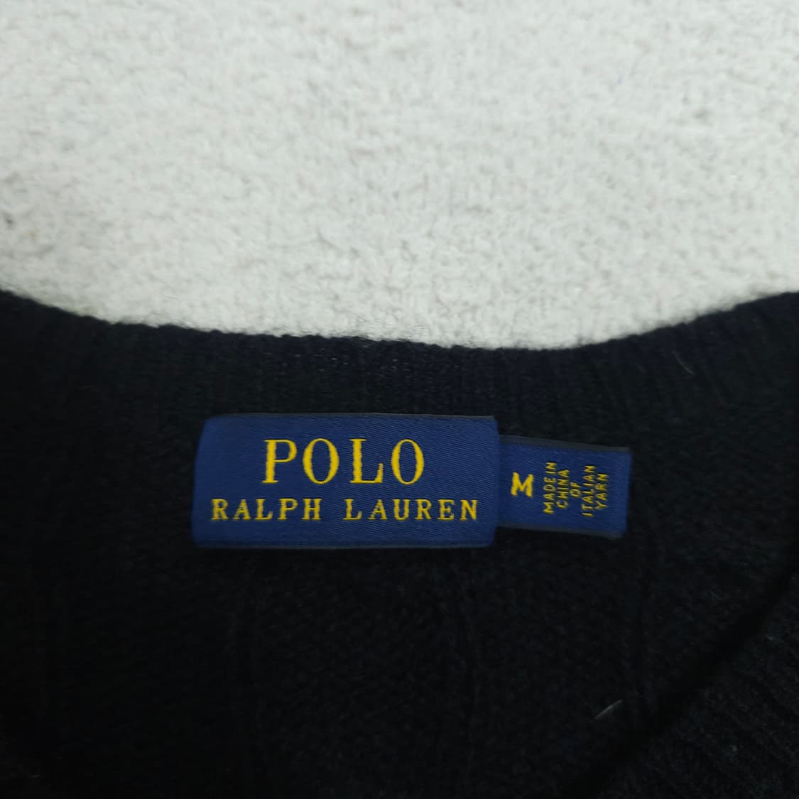 폴로 랄프 로렌 캐시미어 울 케이블 니트 M 블랙 상품이미지4