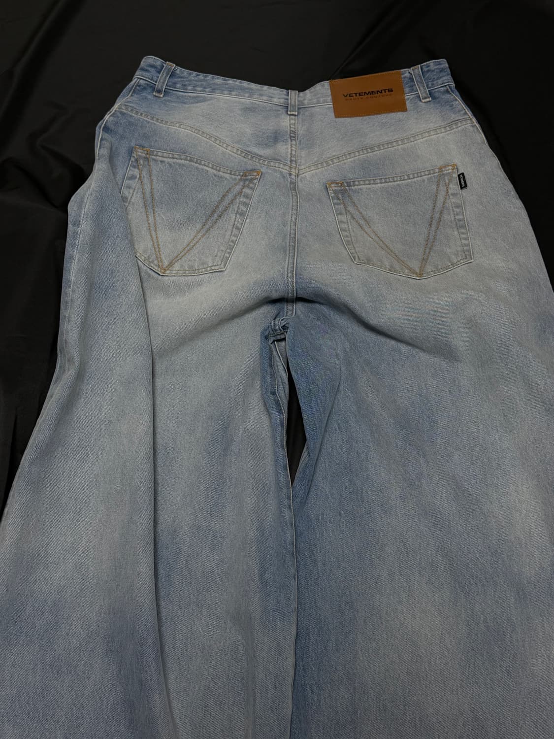 베트멍 로고 자수 배기진 블루 데님팬츠 상품이미지7