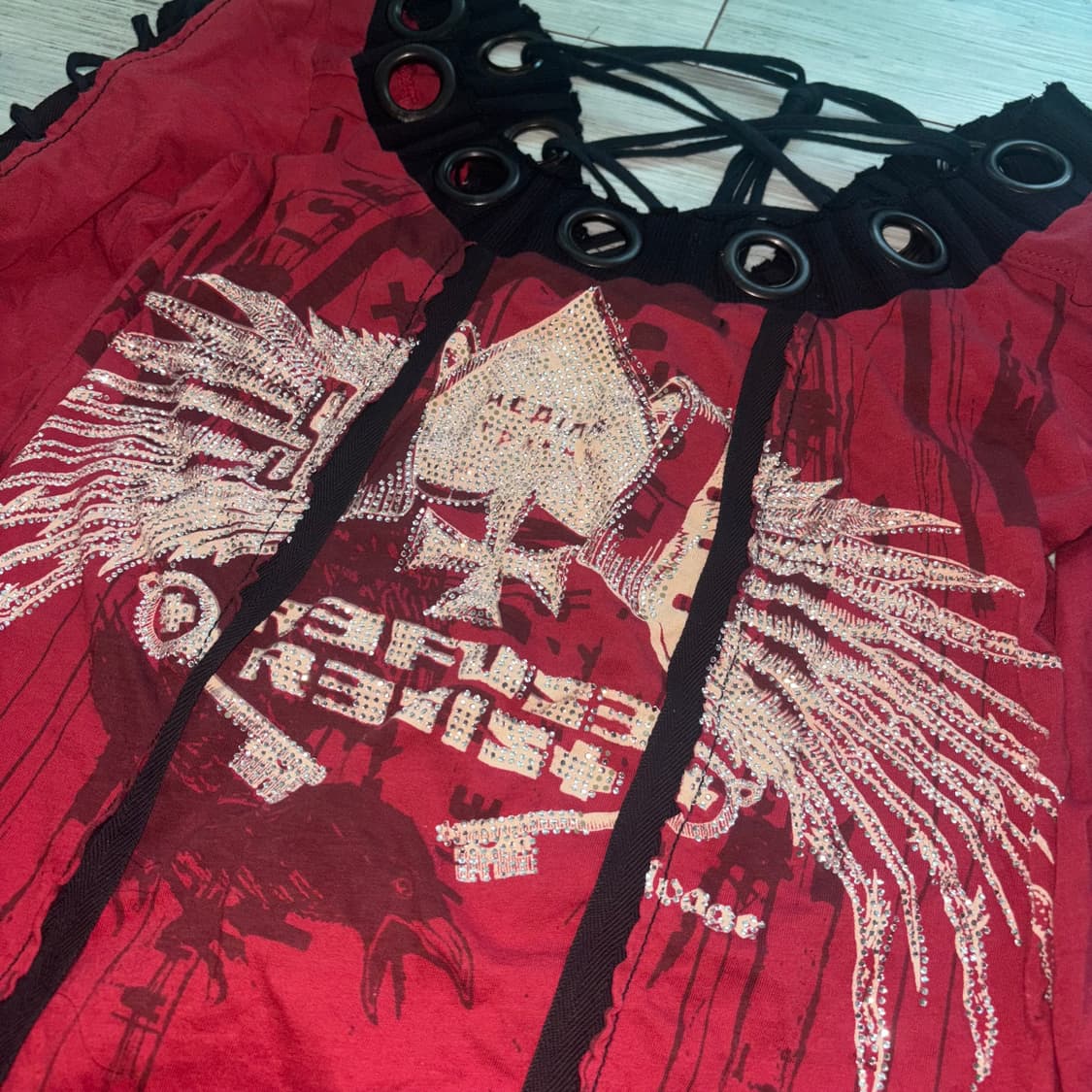 샐비지 salvage 레드 펑크 punk 탑 상품이미지2