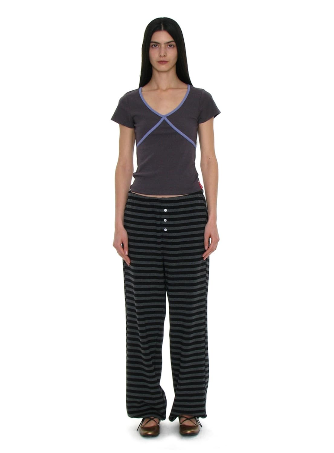 파르티멘토 우먼 스트라이프 팬츠 상품이미지1