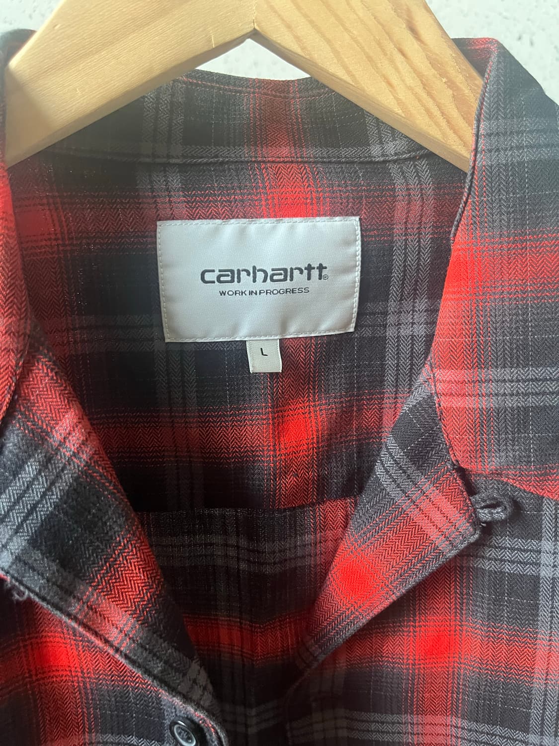 칼하트 WIP 체크 반필 셔츠 상품이미지3