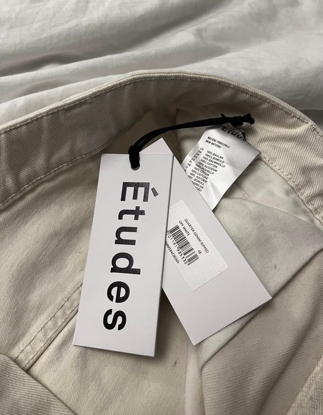 etudes paris ripped quarter 데님 더블니 48 상품이미지8