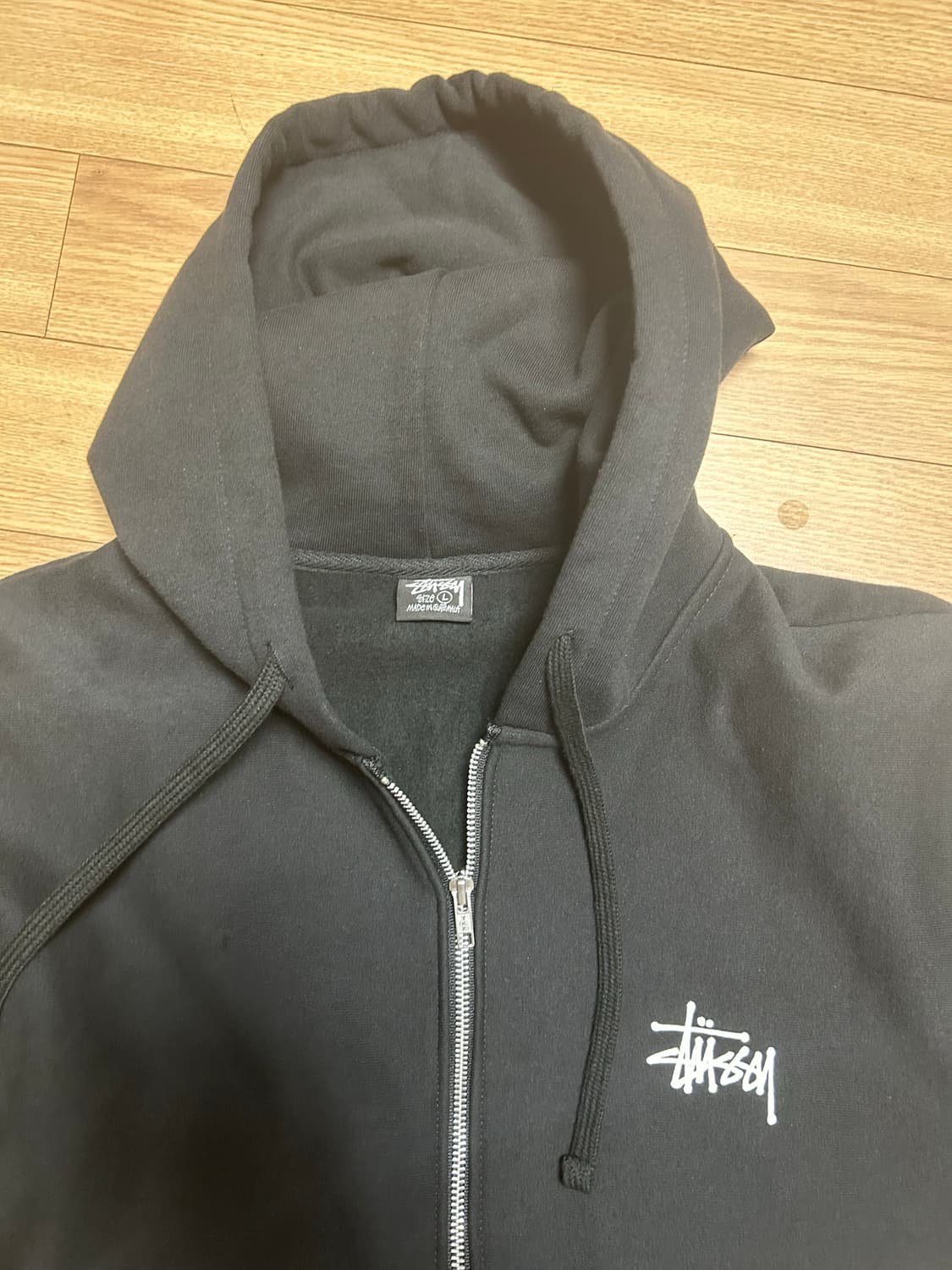 스투시 베이직 후드 집업 블랙 l 팝니다 상품이미지3