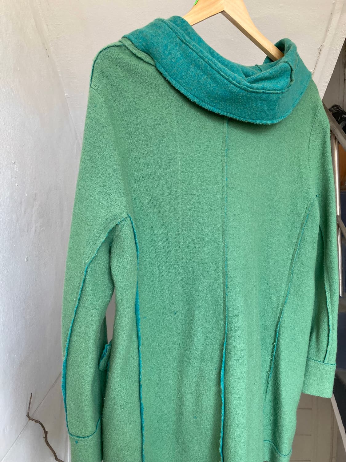 울 떡볶이 투톤 하프 코트 상품이미지6