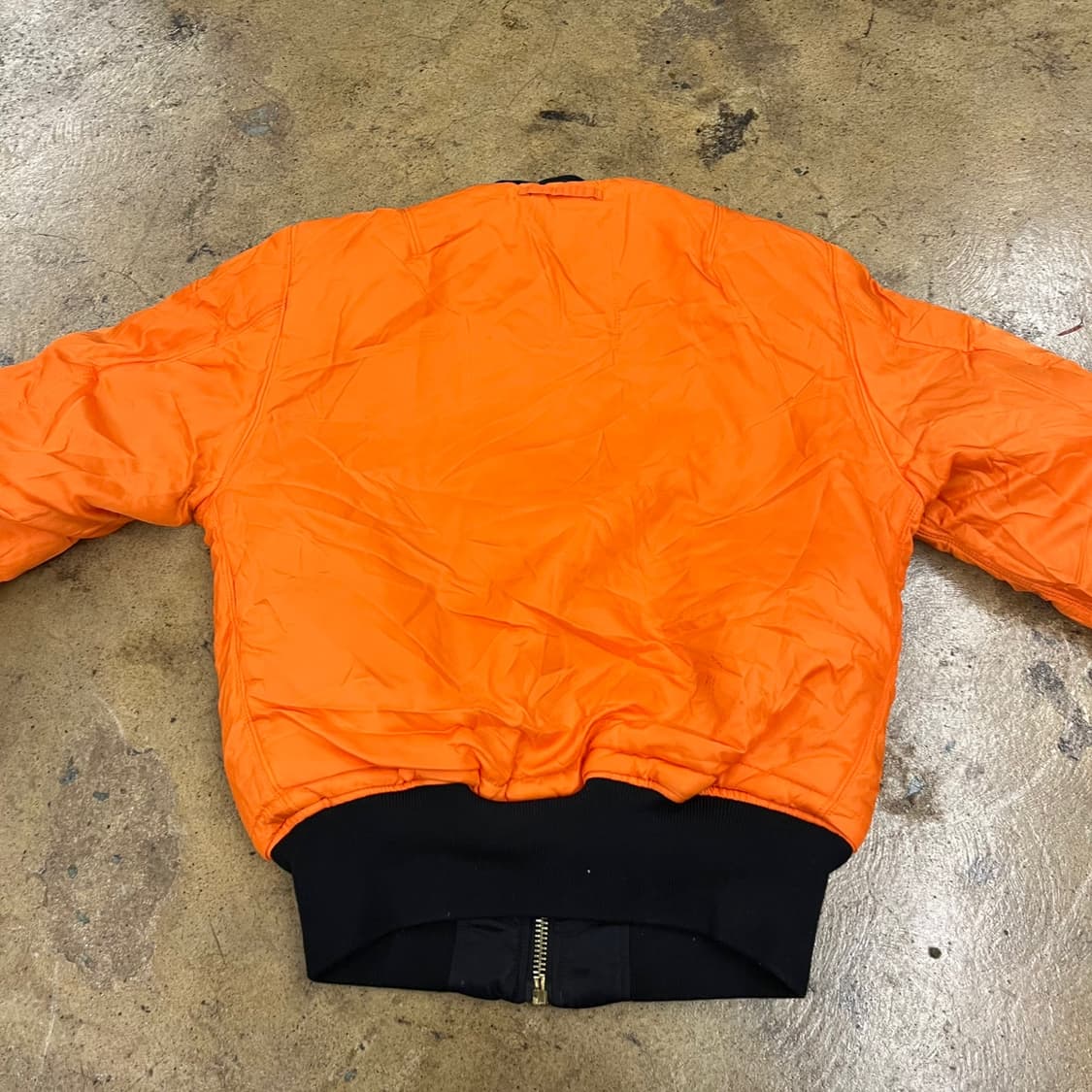 [정품/S] 알파인더스트리 블랙 오렌지 양면 MA-1 항공 점퍼 b17 상품이미지6