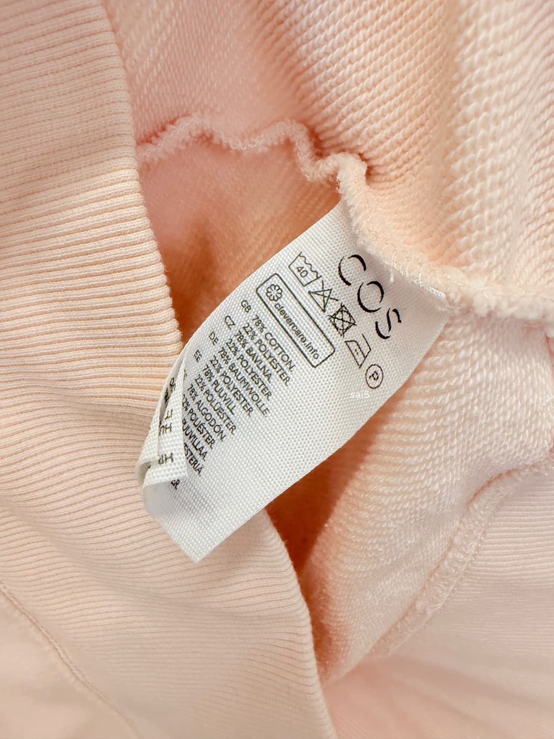 COS 연핑크색 후드티   상품이미지5