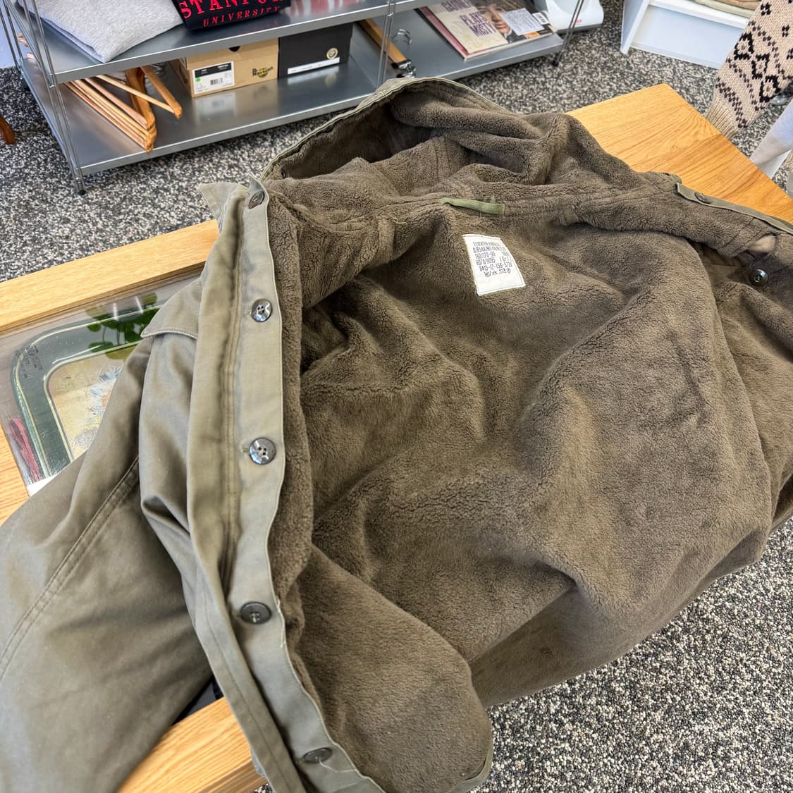80s 빈티지 독일군 올리브 모즈 코트 (L)  상품이미지4