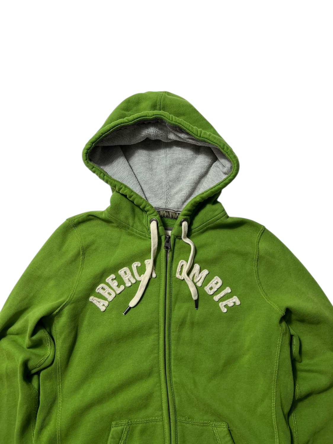 아베크롬비 말차 이치로고 그린 딱붙 후드집업 M 상품이미지3