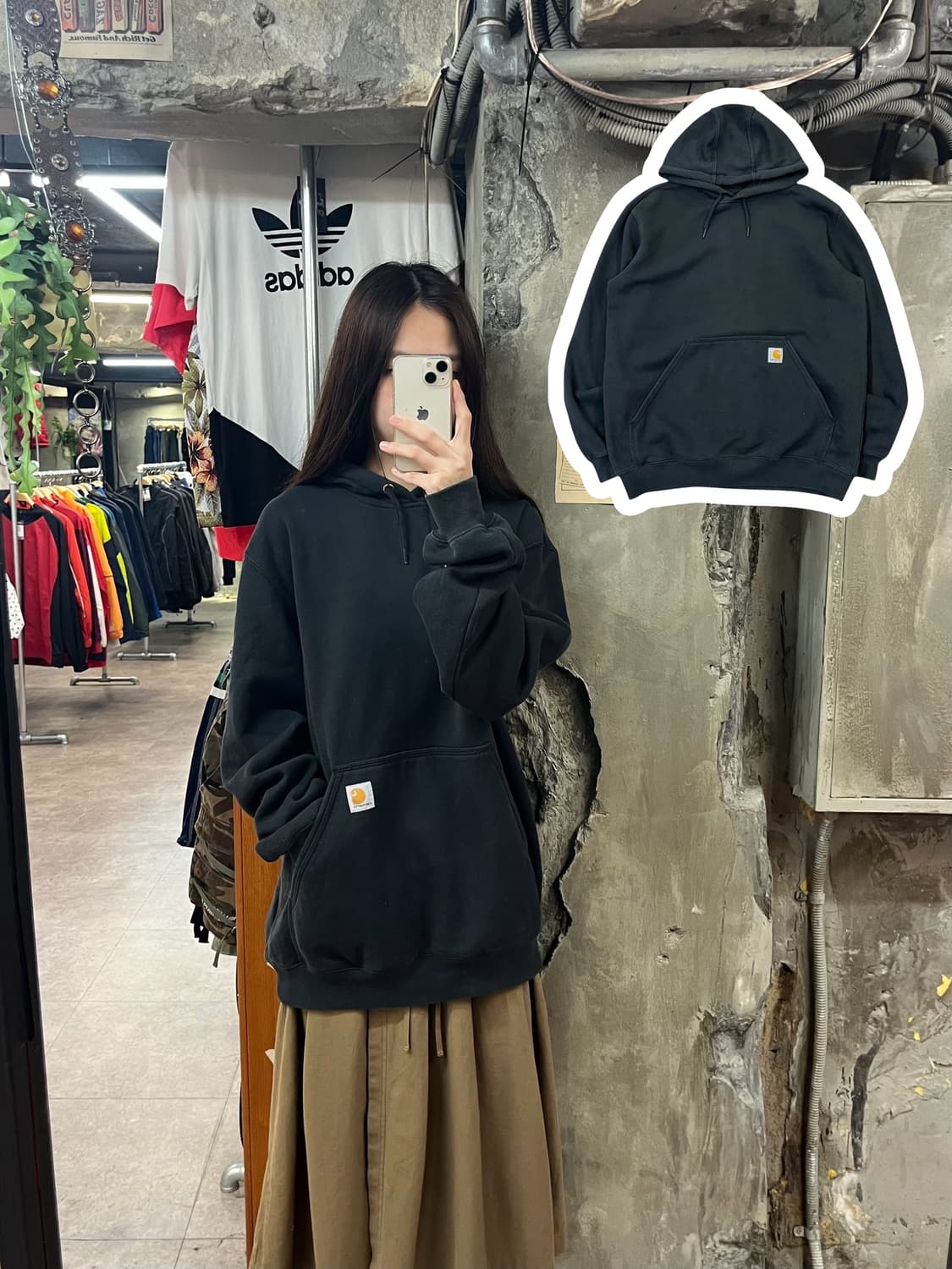 칼하트 후드티 블랙 M #csz1583 상품이미지1