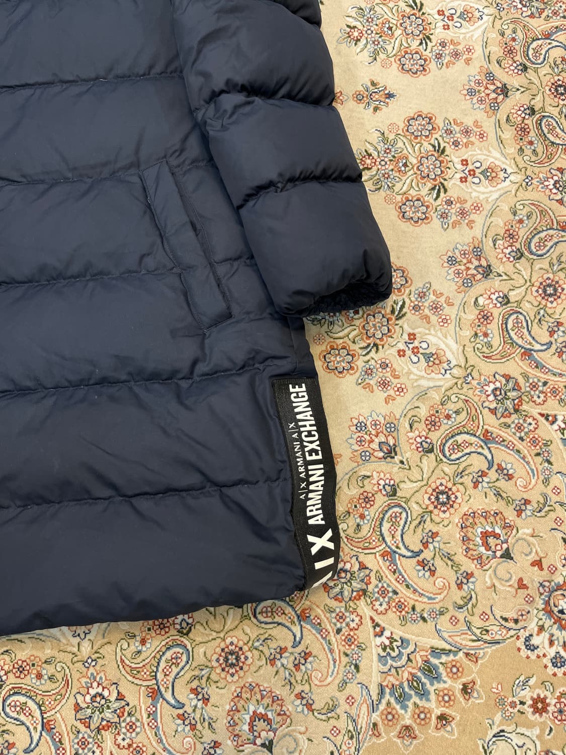아르마니 익스체인지 패치로고 덕다운 롱패딩 상품이미지4