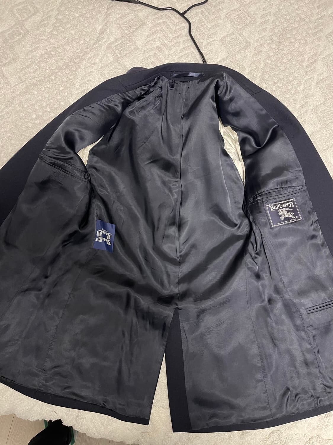 버버리 런던 영국판 네이비 금장 투버튼 블레이저100 상품이미지7