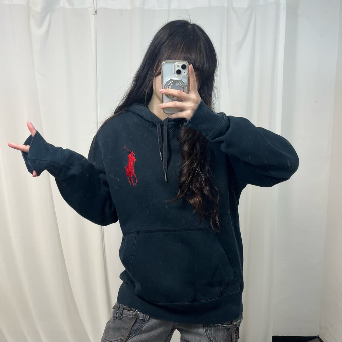 Polo Black Big Pony Hoodie 상품이미지2