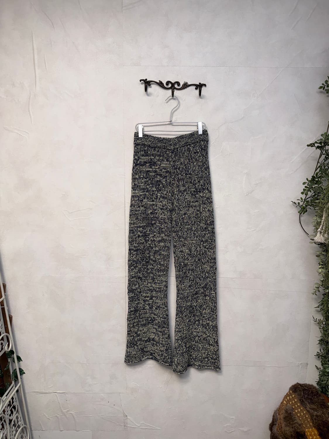 Knit Circle navy bokashi side hole pants 상품이미지3