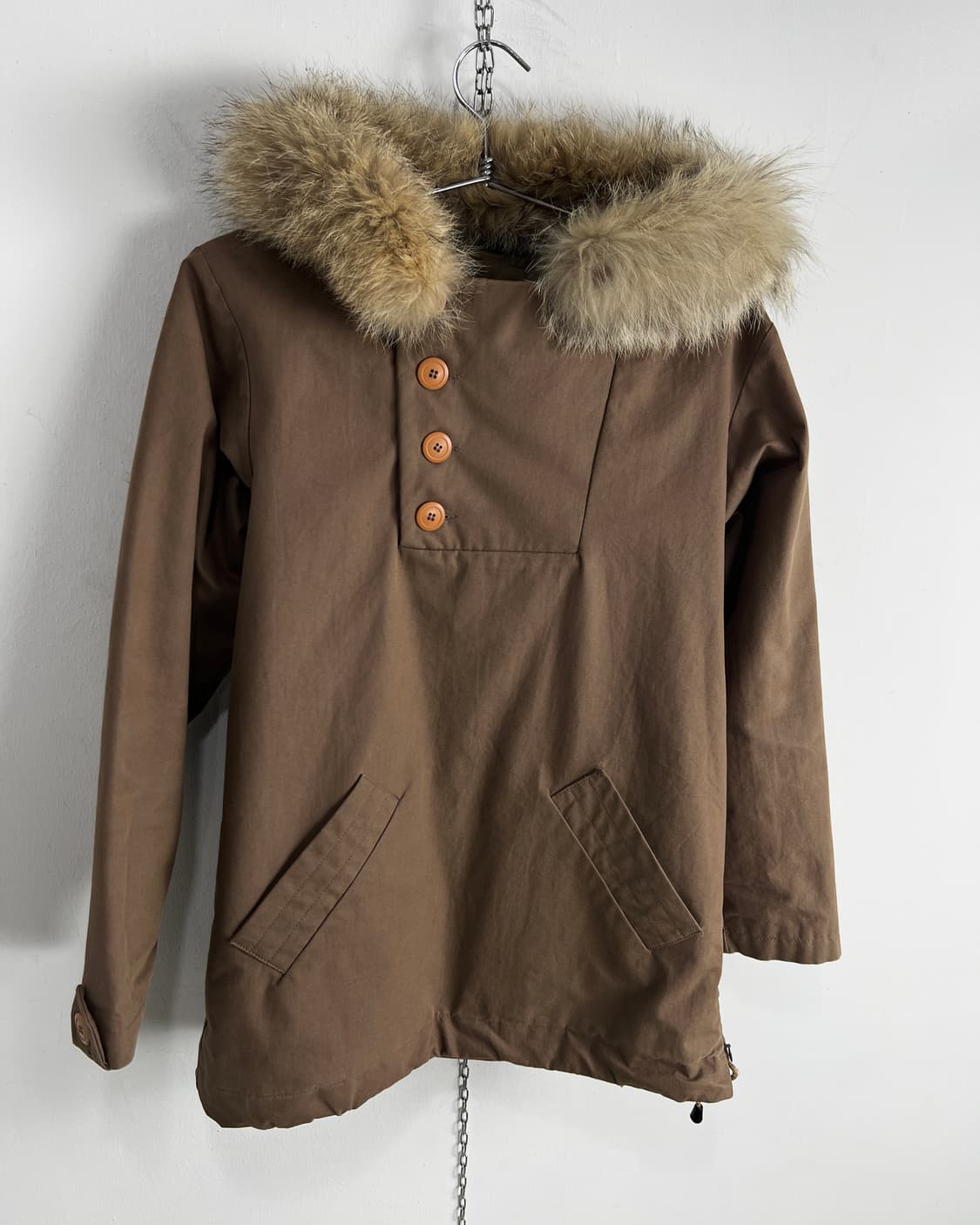 00's A.P.C 아페쎄 밀리터리 퍼 빅 후드 풀오버 점퍼 상품이미지4