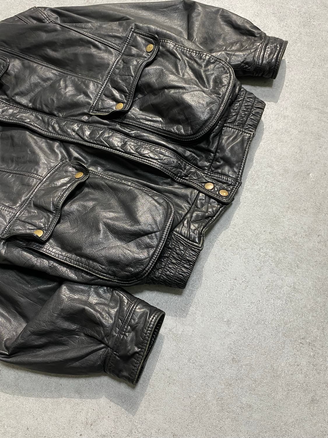 [M] 90s Back Lot 소가죽 A2 레더자켓 상품이미지3