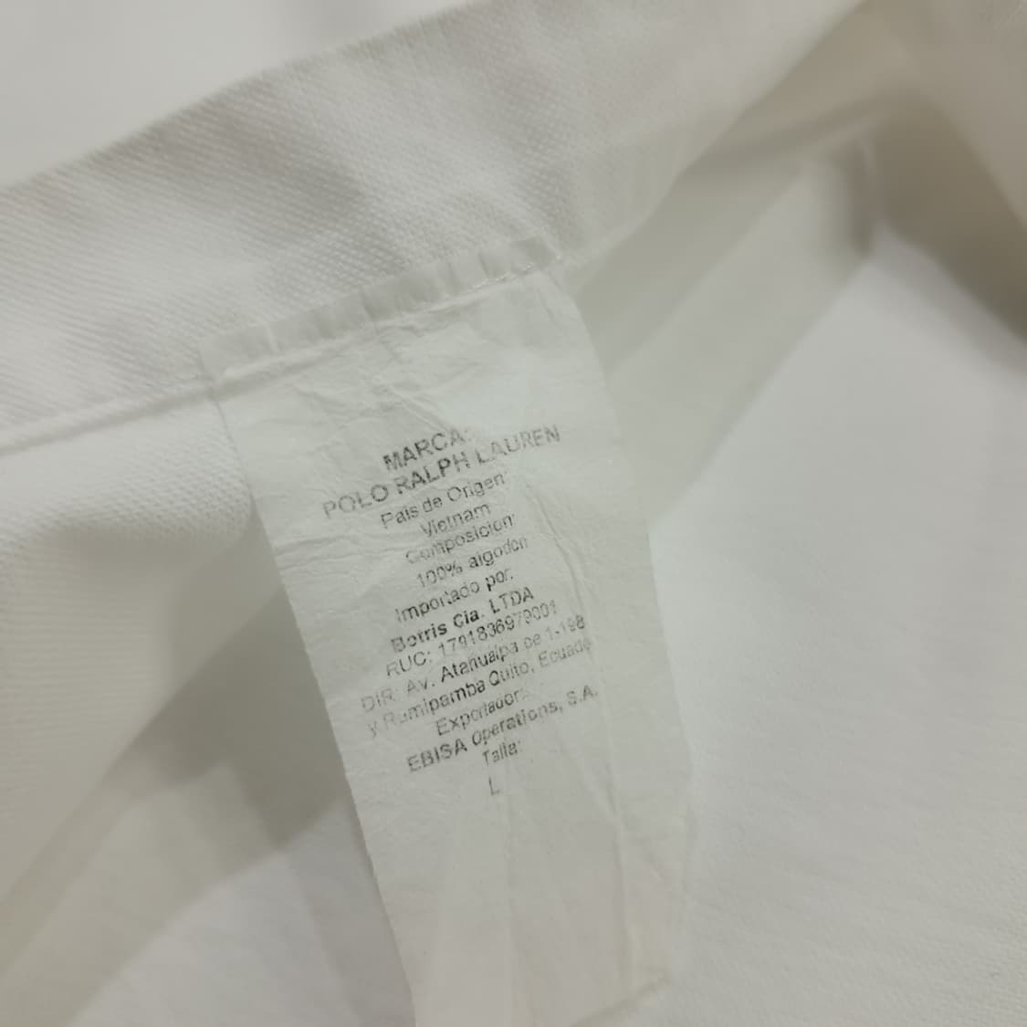 Co690 L 폴로 랄프로렌 화이트 폴로베어 QR 긴팔 셔츠 남방 상품이미지8