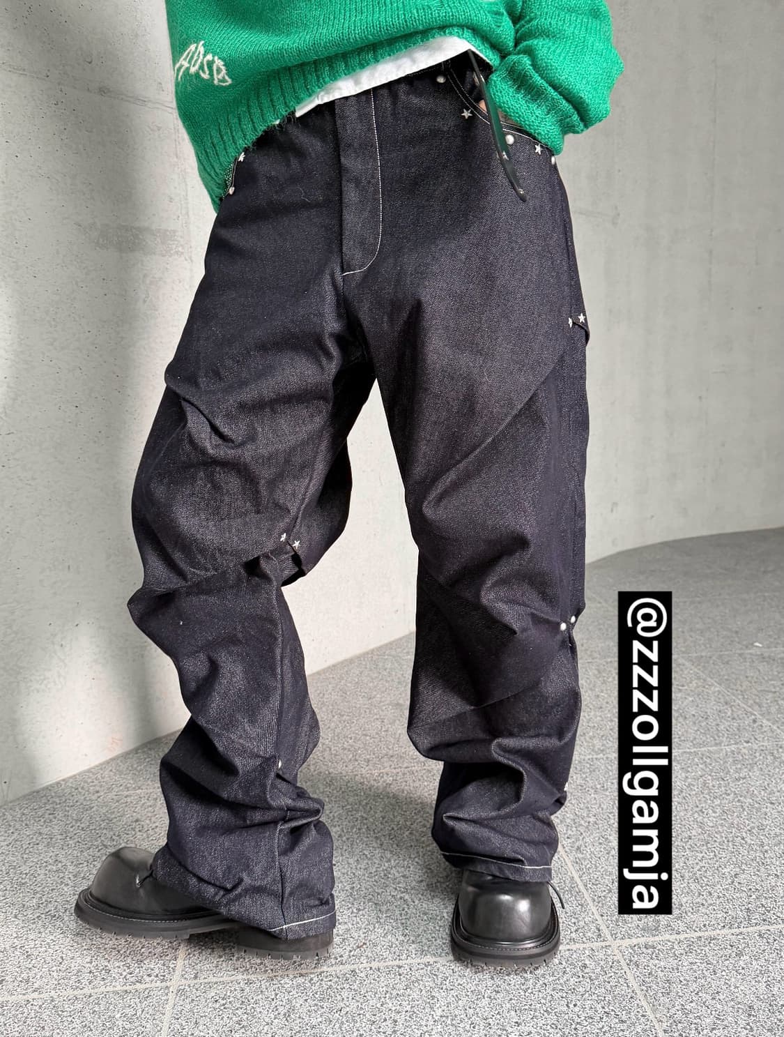 AAO viedit starry stud random tuck pants 상품이미지1