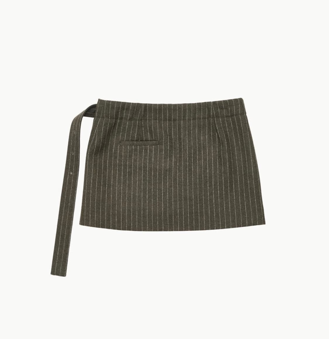 아모멘토 스트라이프 브라운 벨트 스커트 상품이미지2