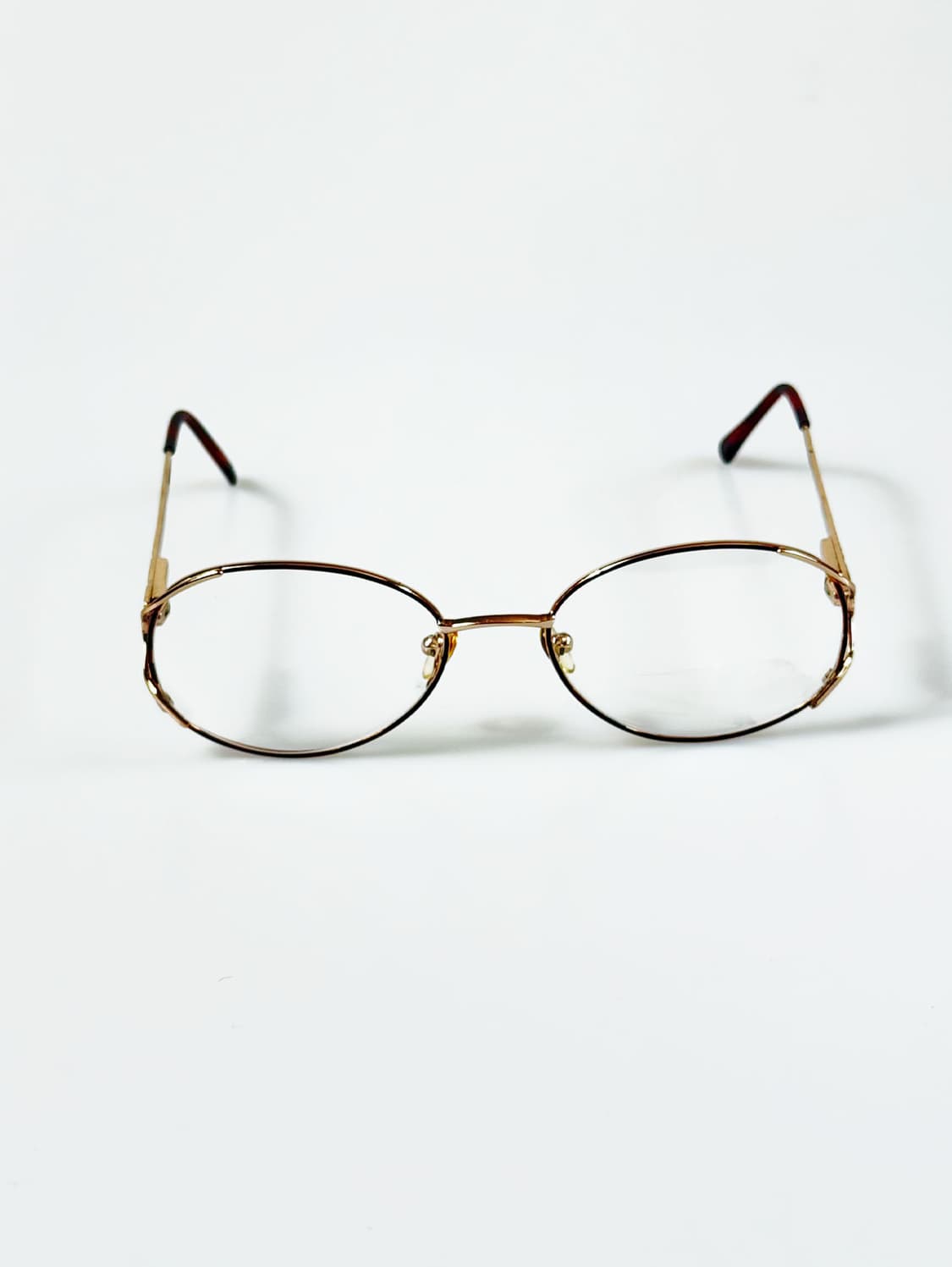 90s 유로피안 골드 레오파드 클래식 라운드 빈티지 안경 상품이미지2